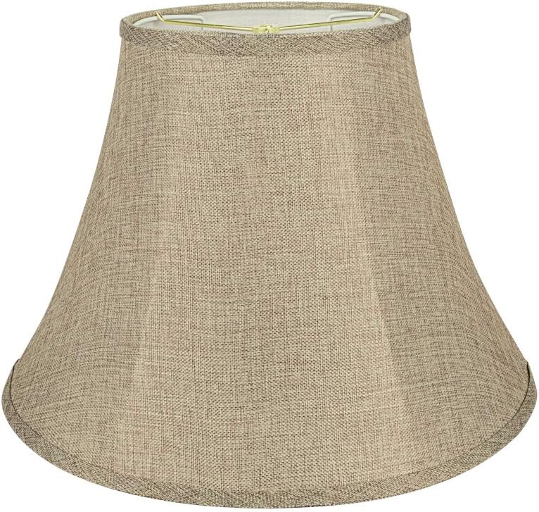 Aspen Creative 38001A Collapsible Traditional Handsewn Bell Shape Spider Construction Lamp Shade in Wheat, 9" Top x 18" Bottom x 13" Slant Height - Image 1